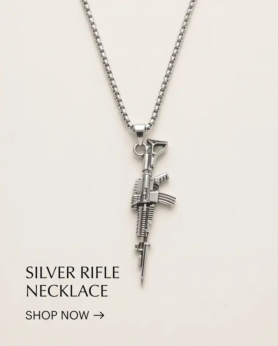 Tactical Short-Barreled Rifle Weapon Pendant Box Chain