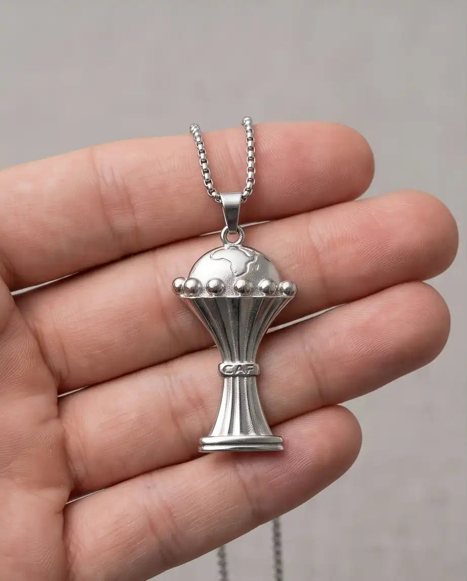 CAF African Nations Championship Trophy Pendant Box Chain
