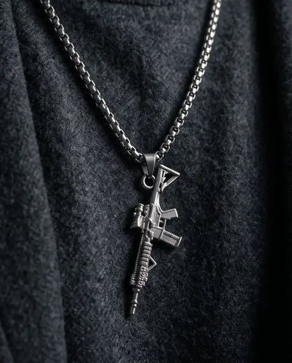 Scope-Mounted Tactical Rifle Weapon Pendant Box Chain