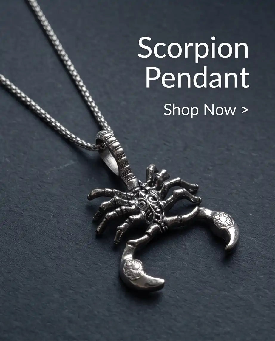 Antiqued Alien Facehugger Pendant Box Chain