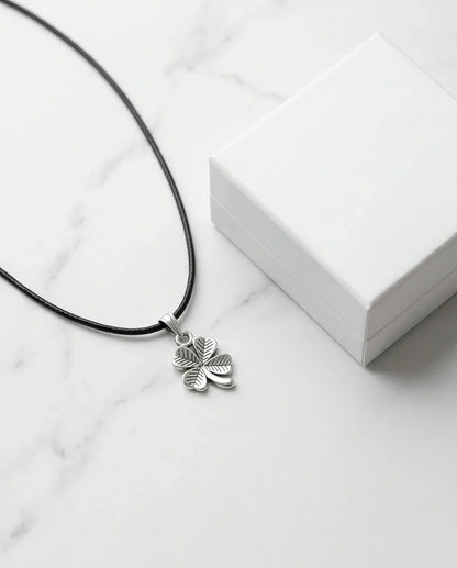 Silver Four-Leaf Clover Necklace