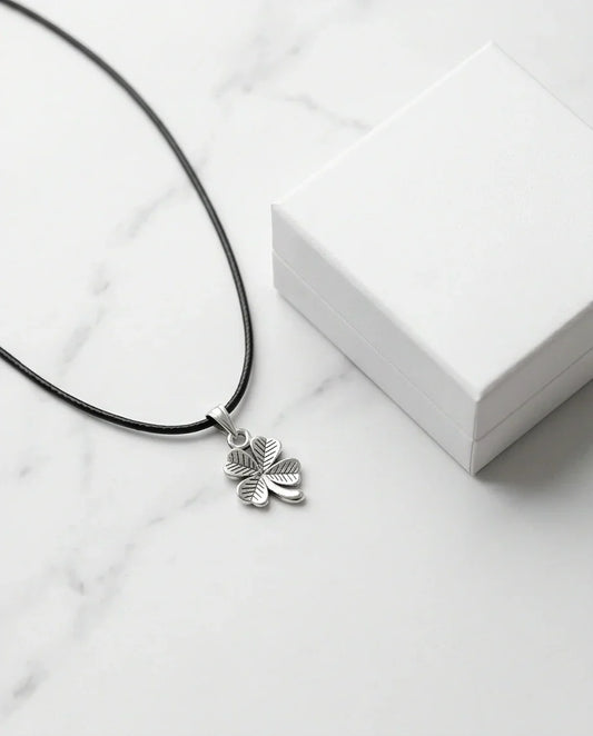 Silver Four-Leaf Clover Necklace