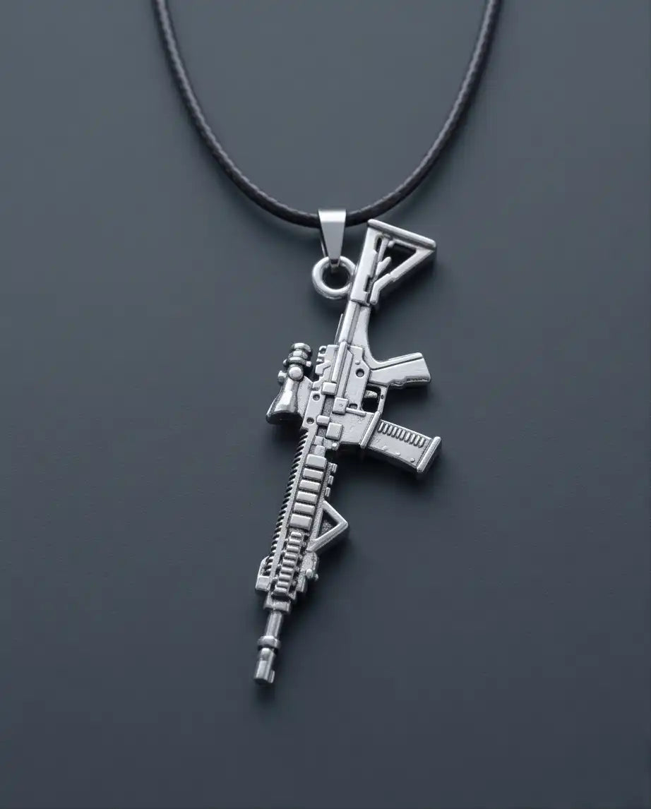 Scope-Mounted Tactical Rifle Weapon Pendant Box Chain