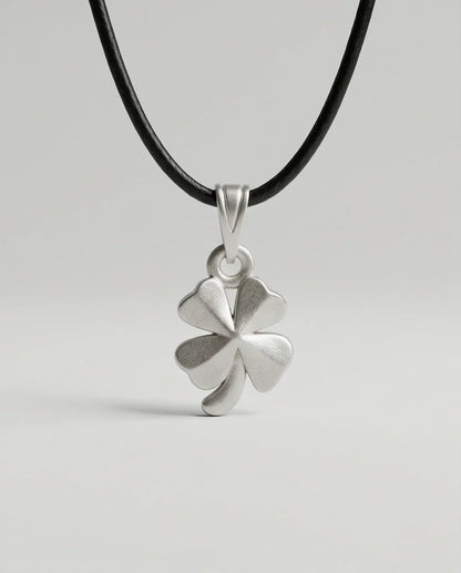 Silver Four-Leaf Clover Luck Necklace
