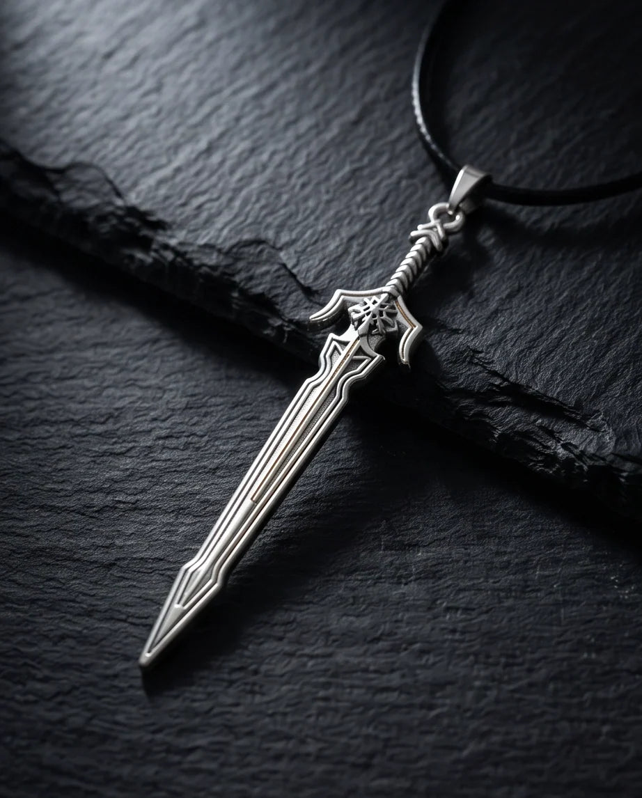 Silver Mythic Broadsword Pendant