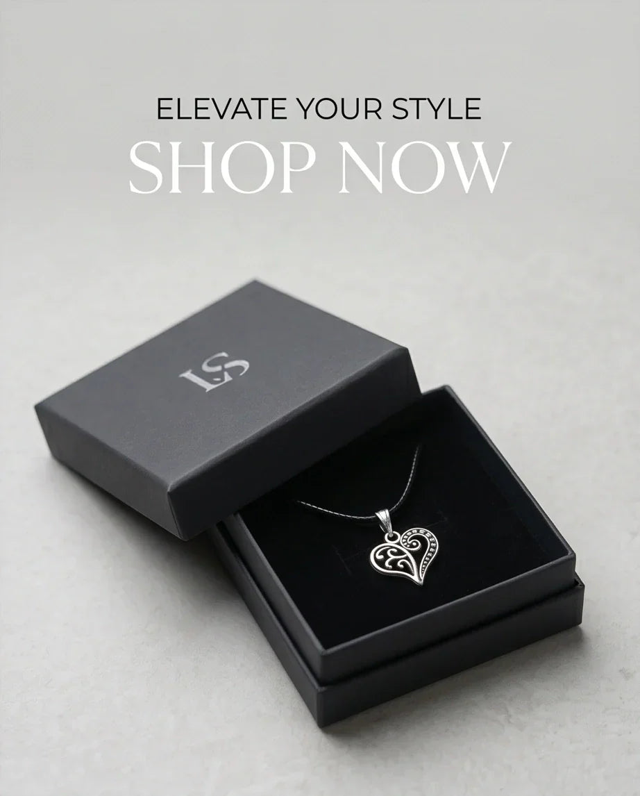 Silver Filigree Heart Pendant Necklace
