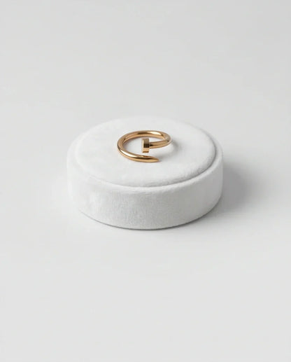 Golden Minimalist Nail Wrap Ring