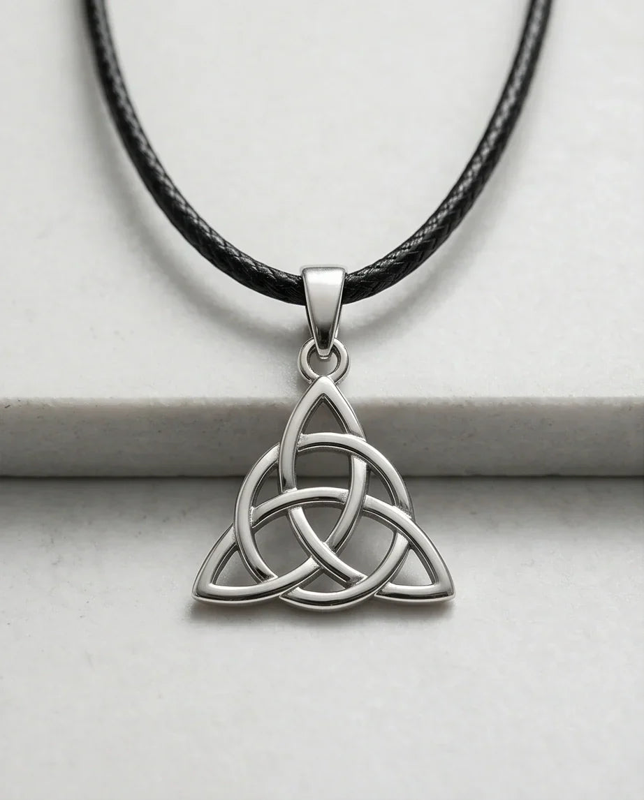 Silver Celtic Triquetra Knot Necklace