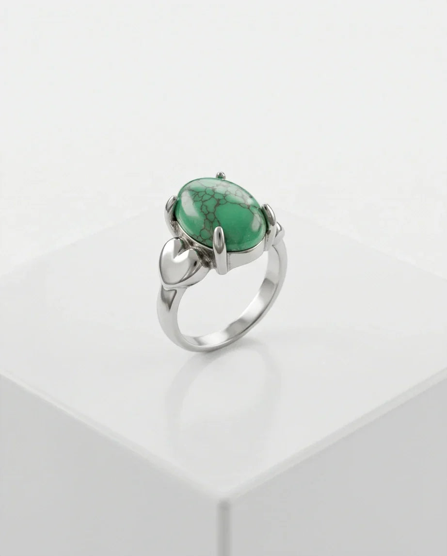 White Canyon Howlite Statement Ring