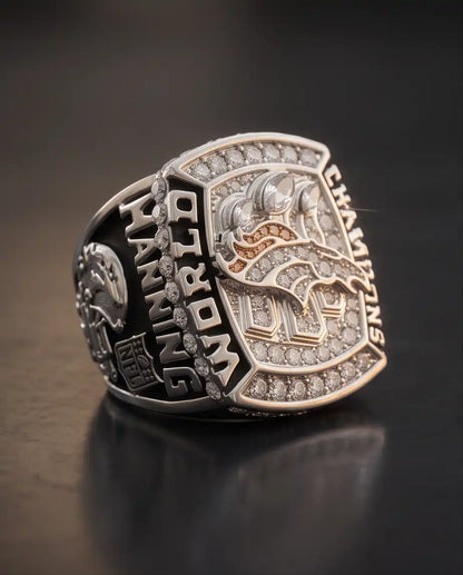Denver Broncos Championship Style Pavé Ring