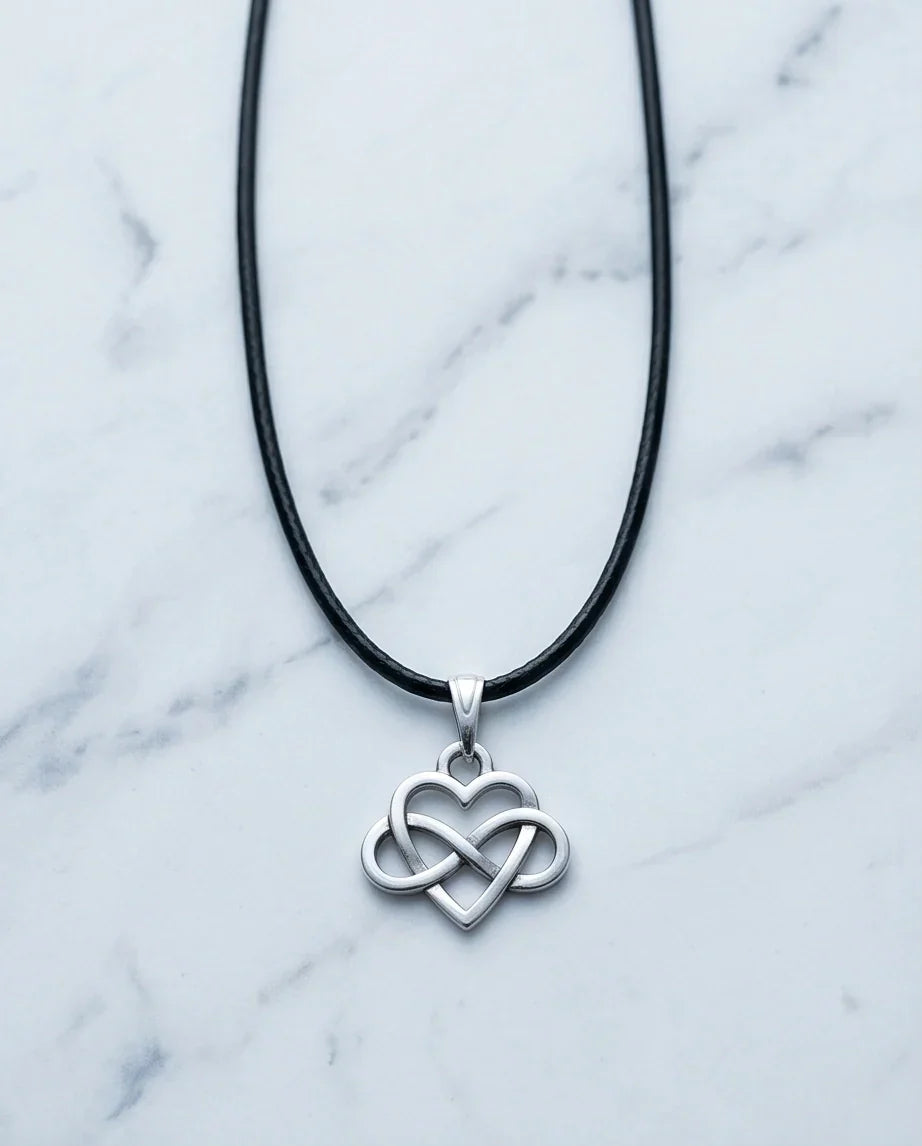 Silver Infinity Heart Necklace