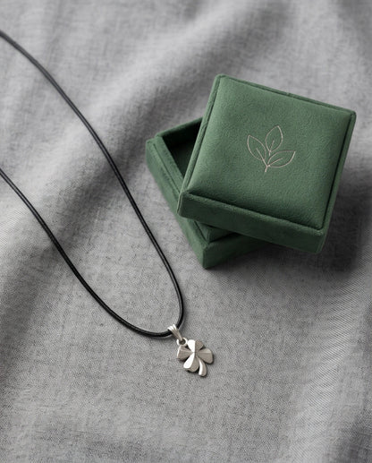 Silver Four-Leaf Clover Luck Necklace