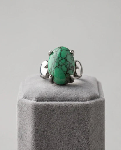 White Canyon Howlite Statement Ring