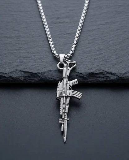 Tactical Short-Barreled Rifle Weapon Pendant Box Chain