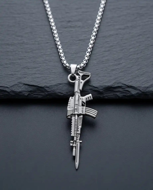 Tactical Short-Barreled Rifle Weapon Pendant Box Chain