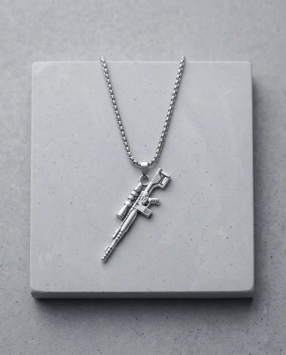 Precision Long-Range Sniper Rifle Pendant Box Chain