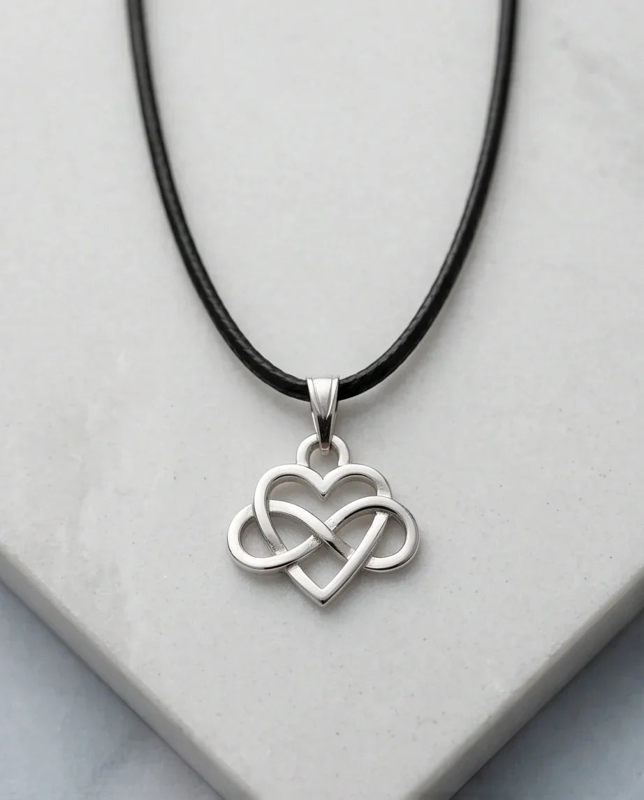 Silver Infinity Heart Necklace