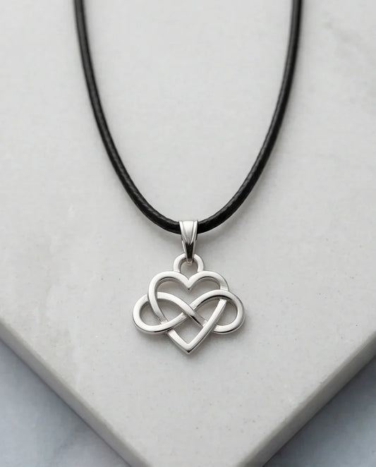 Silver Infinity Heart Necklace