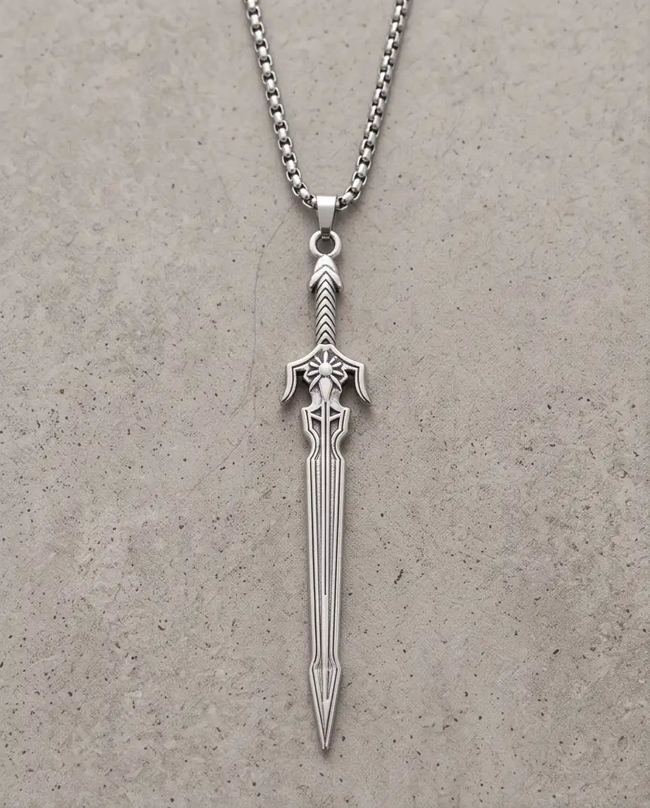Silver Mythic Broadsword Pendant