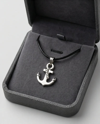 The Sailor’s Pride Polished Anchor Necklace