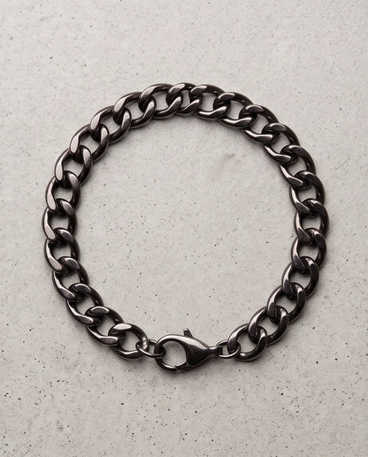 Gunmetal Black Curb Chain Bracelet
