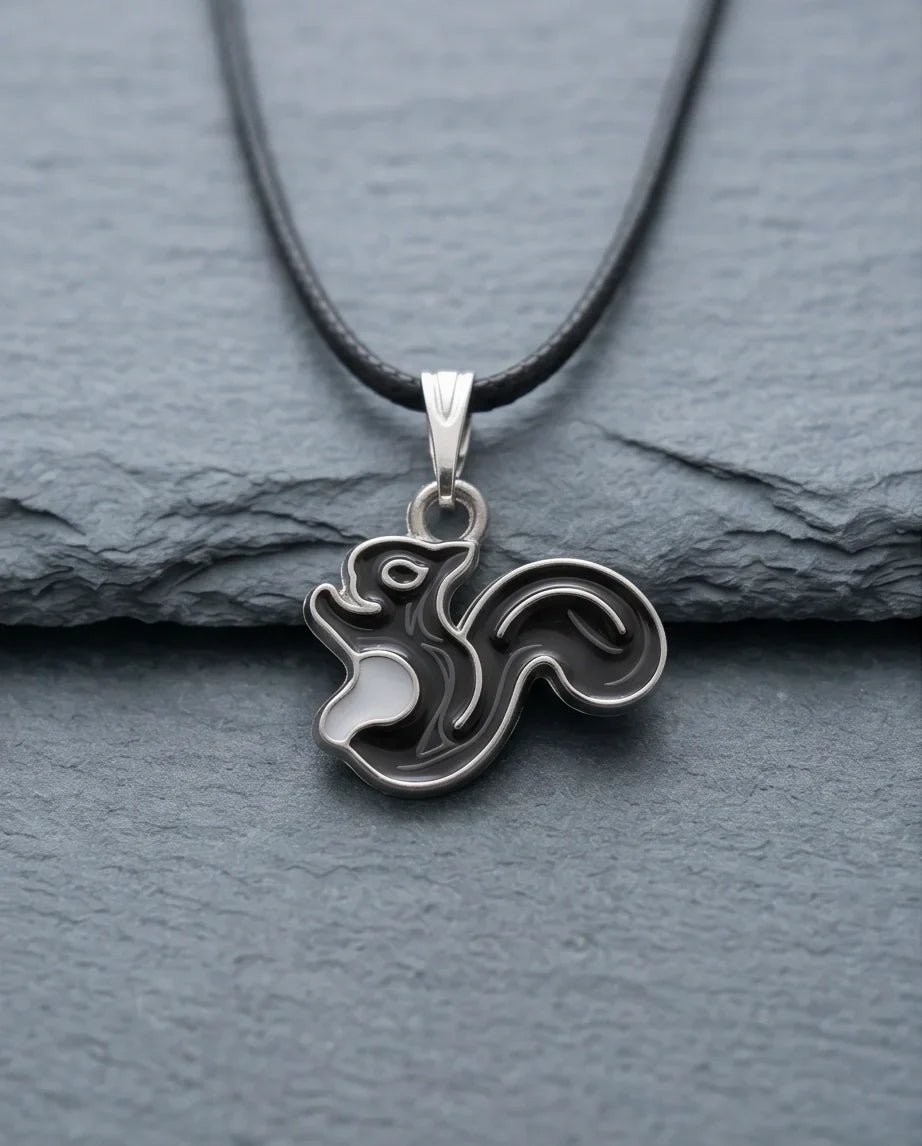 The Onyx Squirrel Pendant