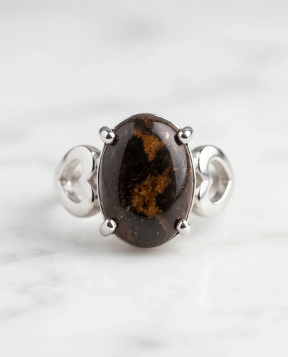 Mystic Meridian Onyx Heart Ring