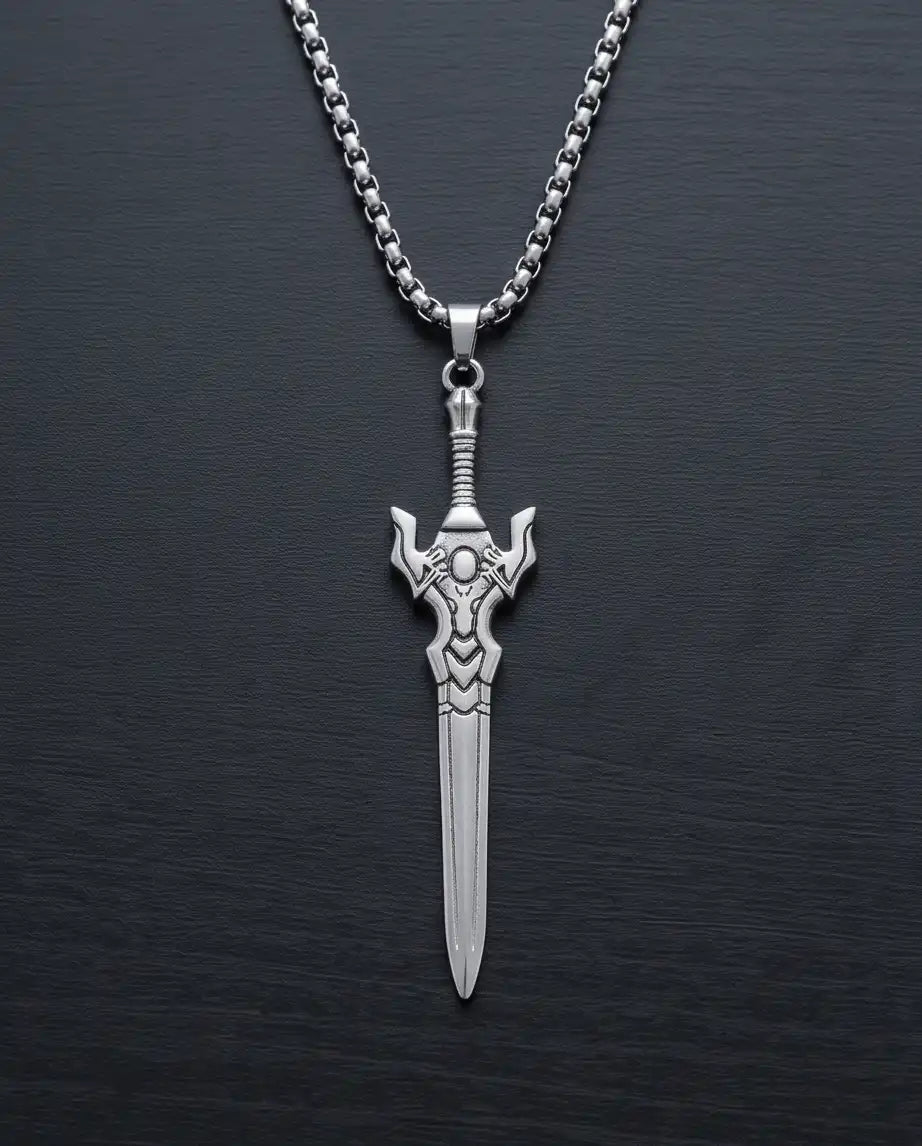 Fantasy Broadsword Pendant Necklace