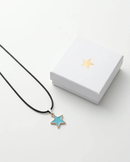 Gold and Turquoise Beaded Star Necklace