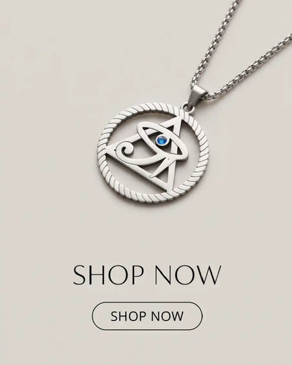 Mystic Eye Pyramid Rope Ring Pendant Box Chain