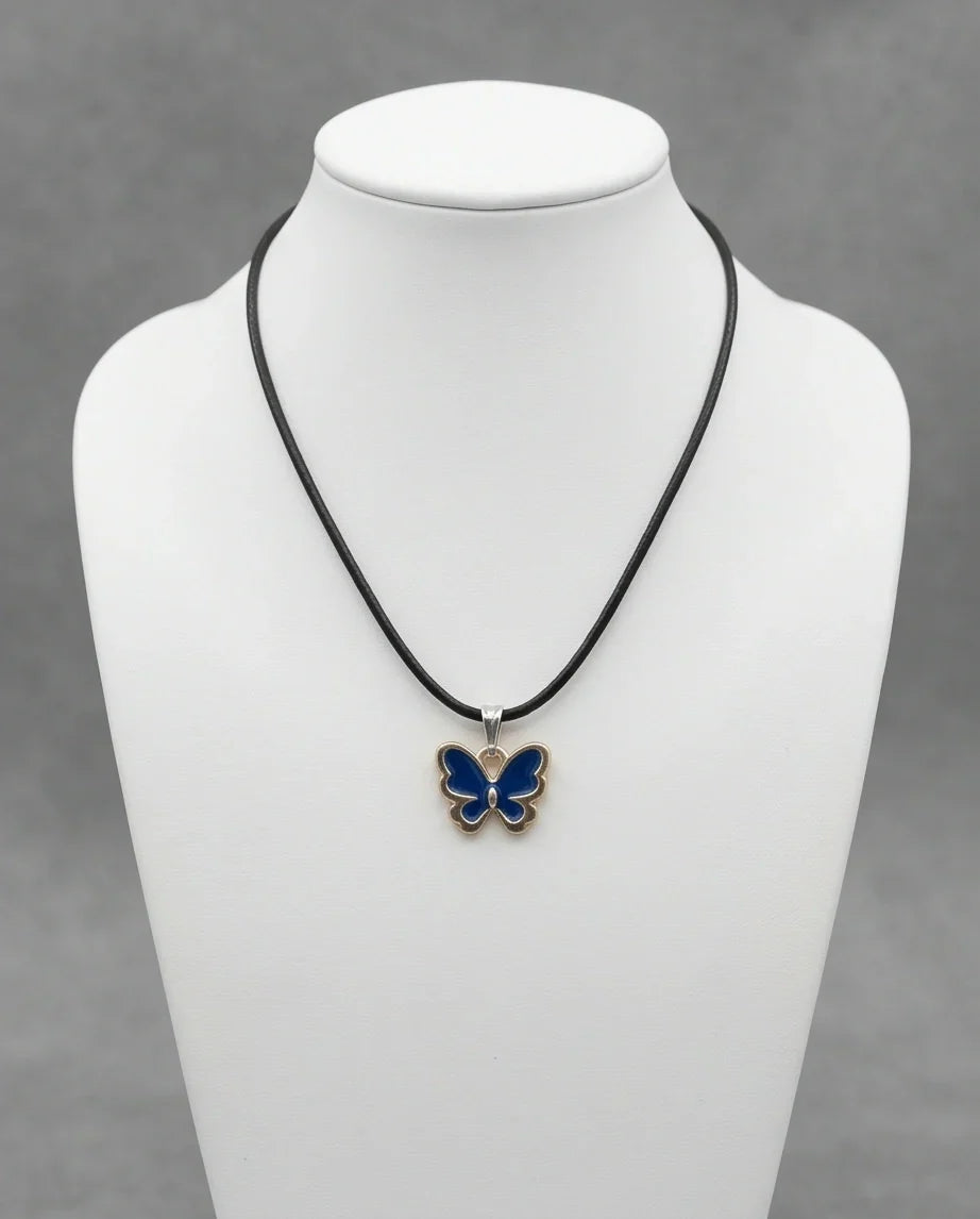 Midnight Blue Butterfly Pendant