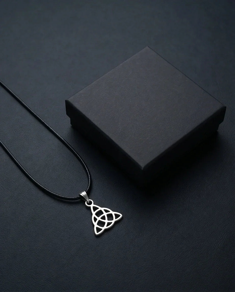 Silver Celtic Triquetra Knot Necklace