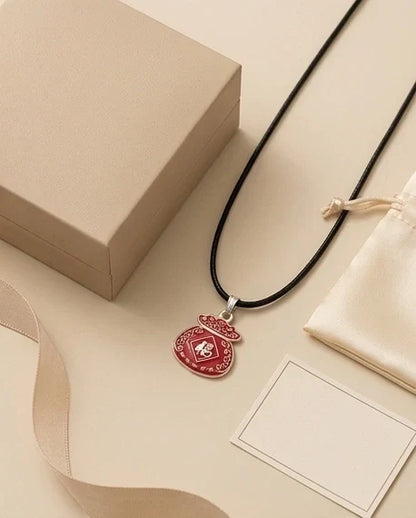 Traditional Red "Fu" Lucky Money Bag Pendant Necklace