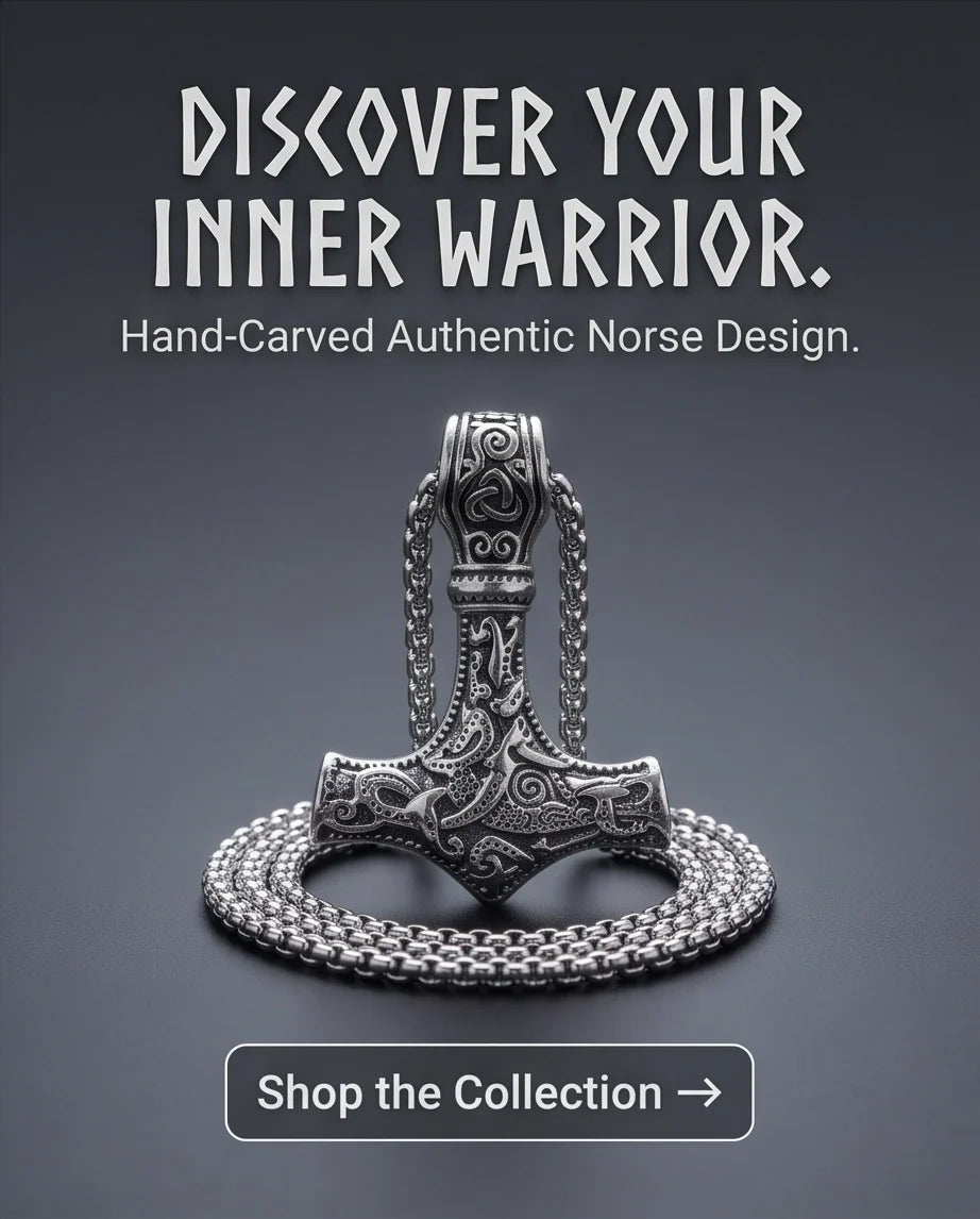 Silver Mjölnir Thor's Hammer Pendant Necklace