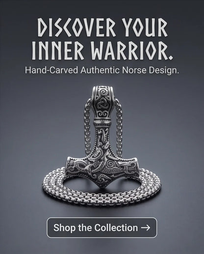 Silver Mjölnir Thor's Hammer Pendant Necklace
