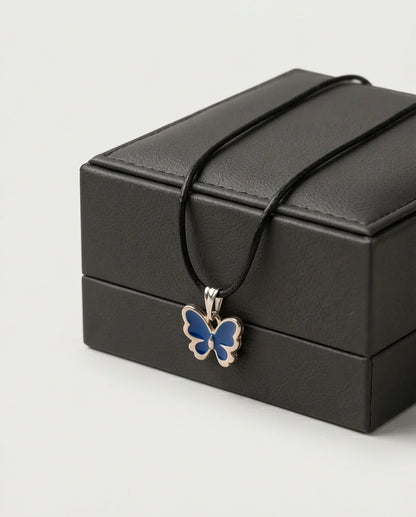 Midnight Blue Butterfly Pendant