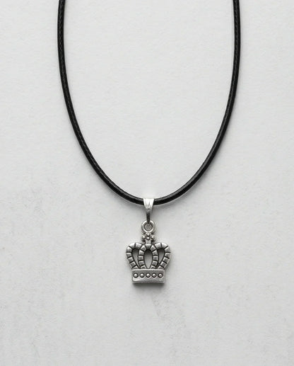Silver Crown Pendant Necklace